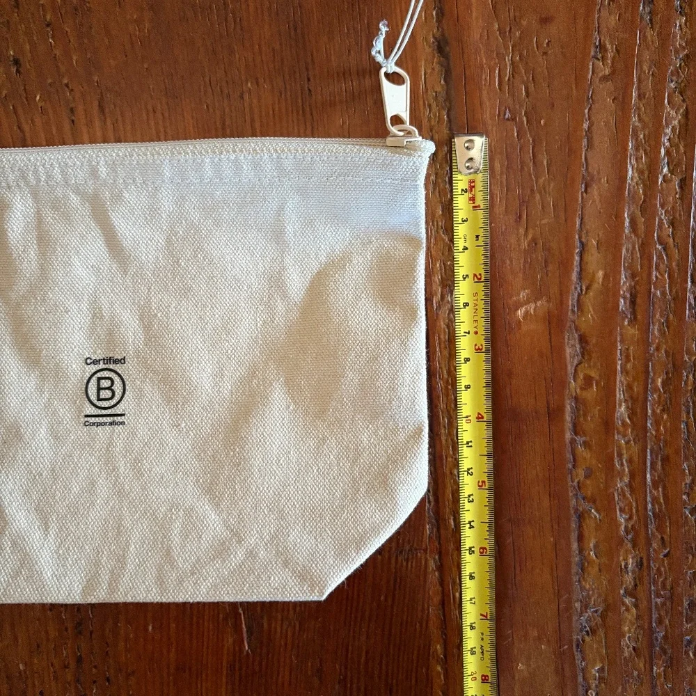 NWT Davines Cotton Canvas Cosmetic Pouch Bag
